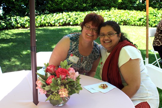 Junior League Office Manager Linda Bostwick and her pal Khushi