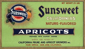Old fruit crate labels from San Jose Fruit co-operatives.