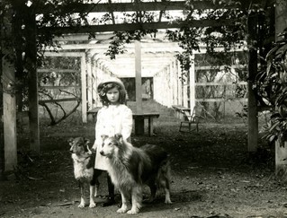 Dorothy with Monarch and Prudence at the Bogen family ranch